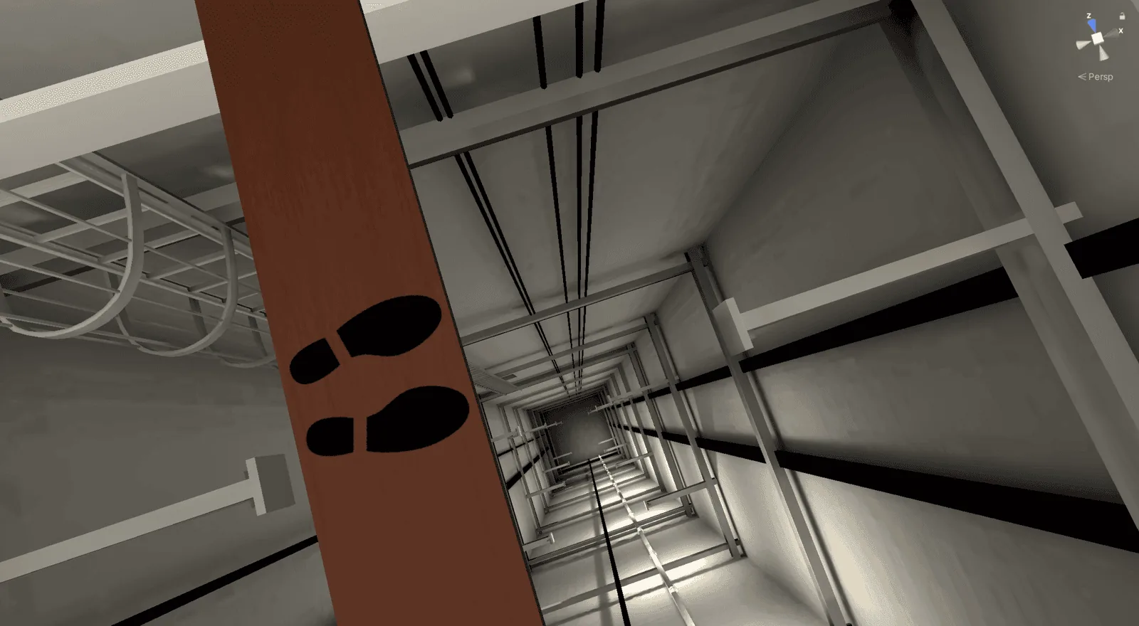 The Plank, looking down from a virtual ledge